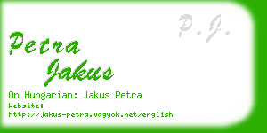 petra jakus business card